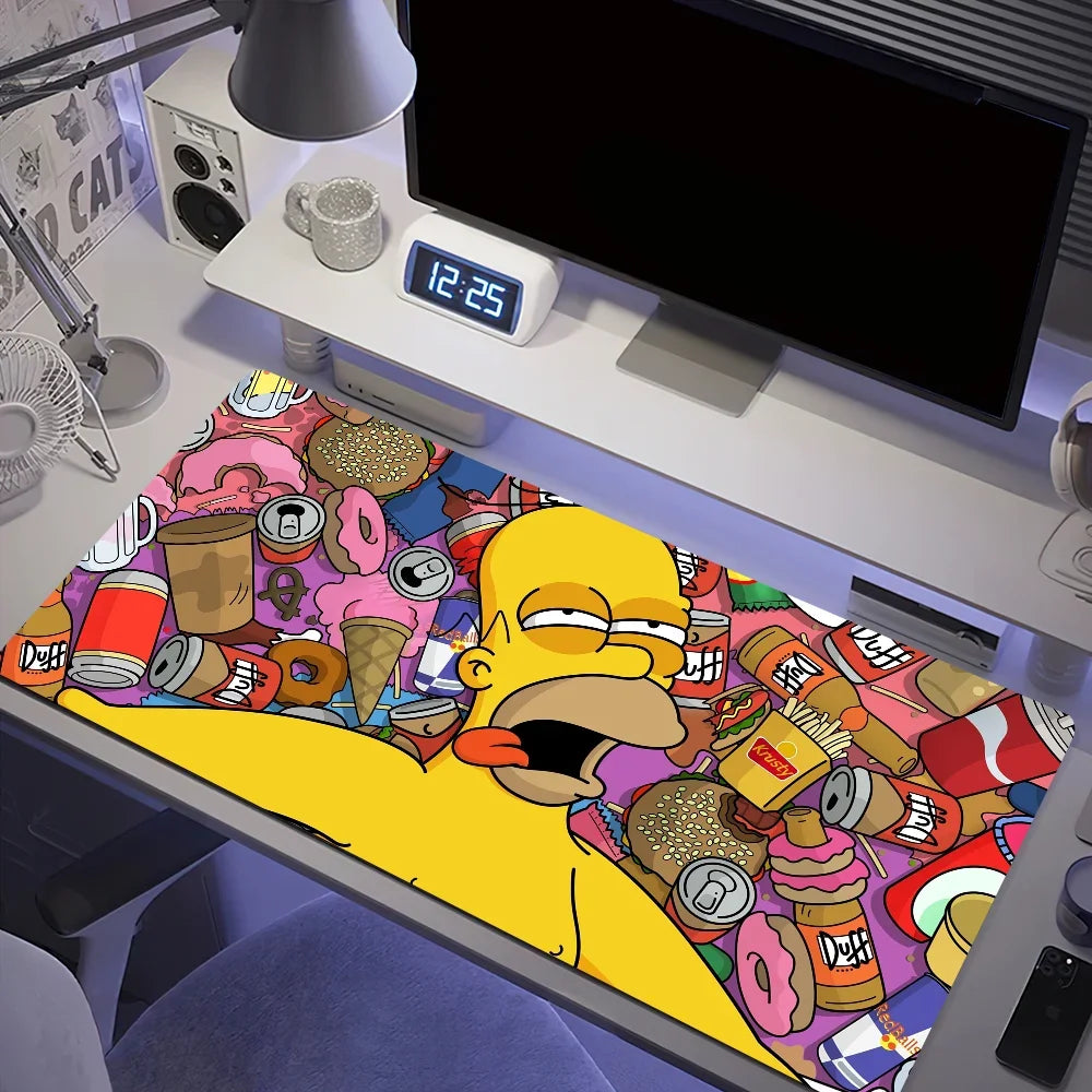 Dessin animé t-the Cool s-simpsons pour clavier bureau grand tapis de souris tapis jeu d'ordinateur grand anti-dérapant en caoutchouc PC souris - z2