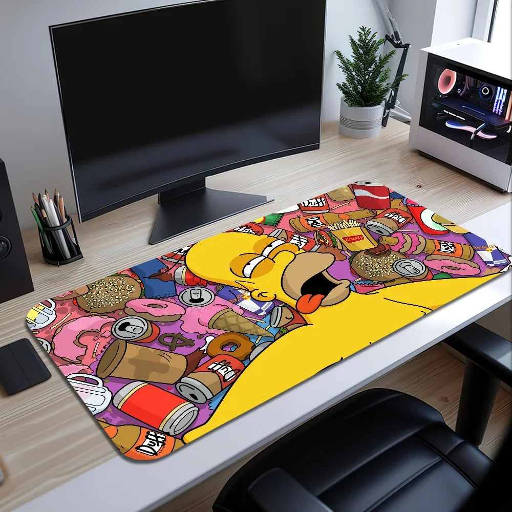 Dessin animé t-the Cool s-simpsons pour clavier bureau grand tapis de souris tapis jeu d'ordinateur grand anti-dérapant en caoutchouc PC souris - z2