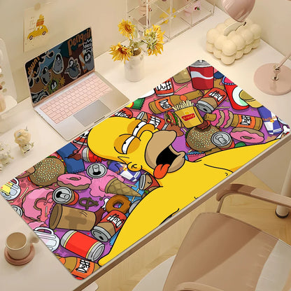 Dessin animé t-the Cool s-simpsons pour clavier bureau grand tapis de souris tapis jeu d'ordinateur grand anti-dérapant en caoutchouc PC souris - z1