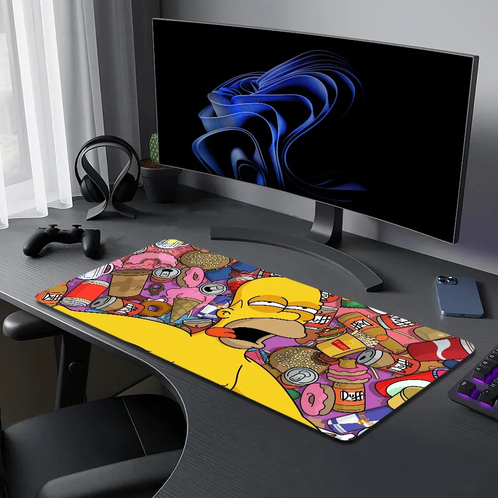 Dessin animé t-the Cool s-simpsons pour clavier bureau grand tapis de souris tapis jeu d'ordinateur grand anti-dérapant en caoutchouc PC souris - z2