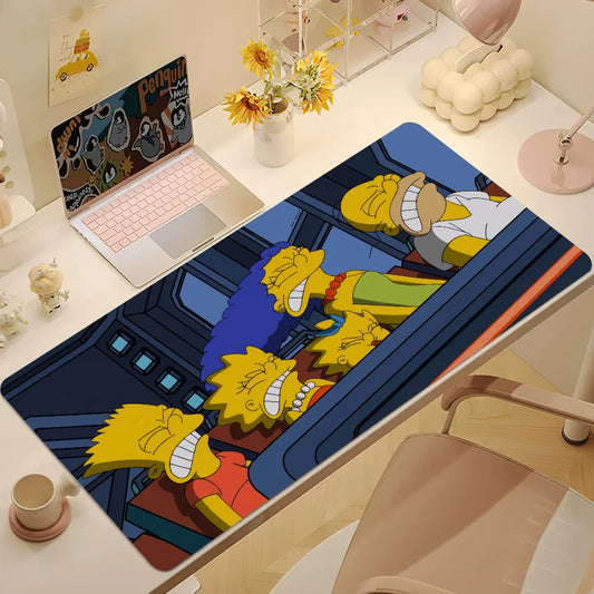 Dessin animé t-the Cool s-simpsons pour clavier bureau grand tapis de souris tapis jeu d'ordinateur grand anti-dérapant en caoutchouc PC souris - z3