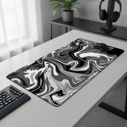 Tapis de souris XXL noir et blanc 900x400 mm